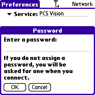 Network preferences password